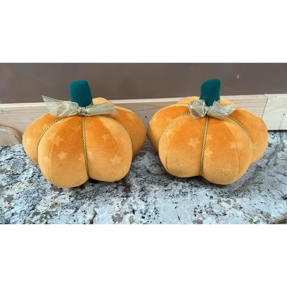 Set of 2 Hallmark Plush Pumpkins
